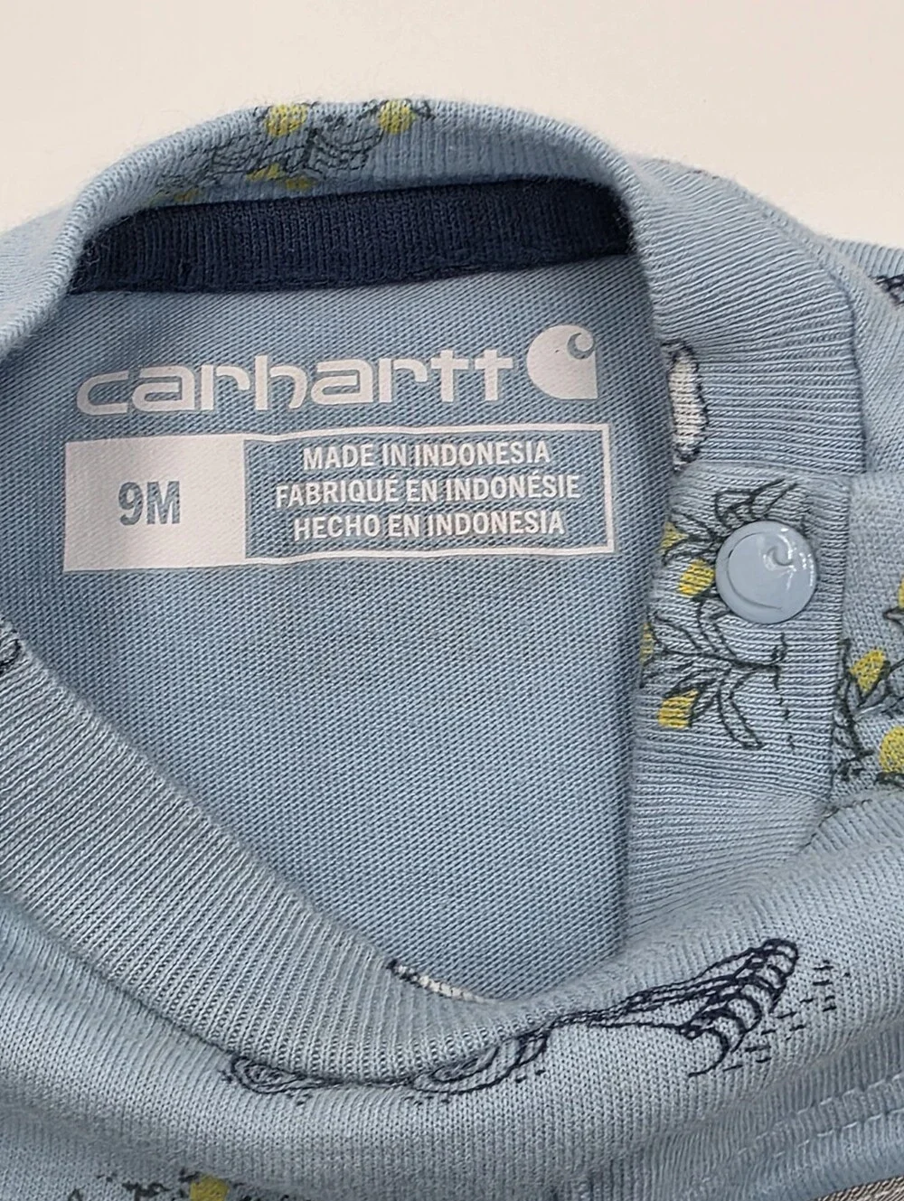 Carhartt baby boy farm print bodysuit size 9 months